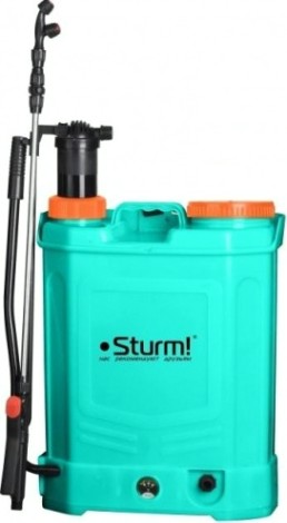 Опрыскиватель аккумуляторный Sturm GS8216BM садовый ранцевый с ручной подкачкой, 16л