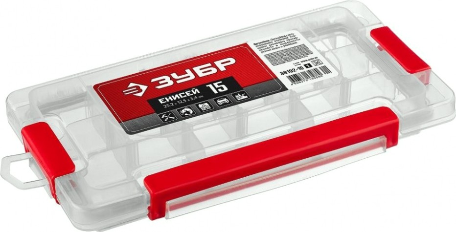 Органайзер ЗУБР ЕНИСЕЙ-15 пластиковый, [38192-10_z01]