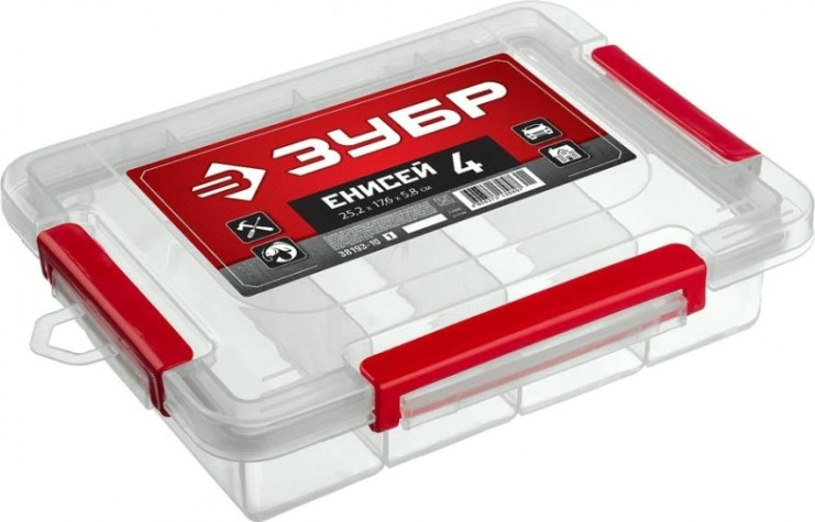 Органайзер ЗУБР ЕНИСЕЙ-4 пластиковый, [38193-10_z01]
