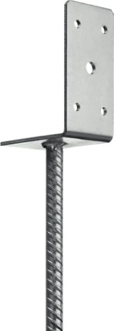 Основание столба ЗУБР L-образное 91х120х60мм [310296-090]