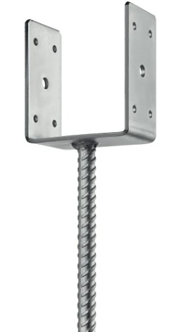 Основание столба ЗУБР U-образное 101х120х60мм [310286-100]