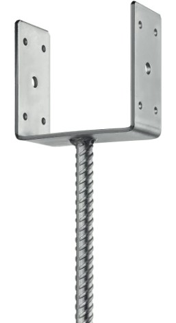 Основание столба ЗУБР U-образное 121х120х60мм [310286-120]