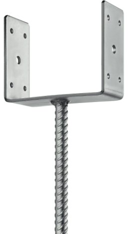 Основание столба ЗУБР U-образное 141х120х60мм [310286-140]