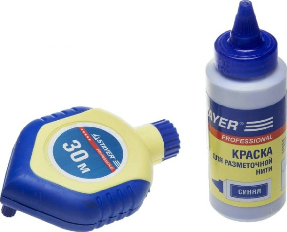 Отбивка STAYER MASTER набор нить разметочная с синей краской в 2-хкомпон [2-06383-H2]