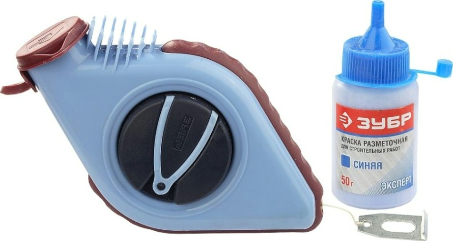 Отбивка ЗУБР ЭКСПЕРТ нить разметочная 30 м, с синей кракой [4-06375-H2]
