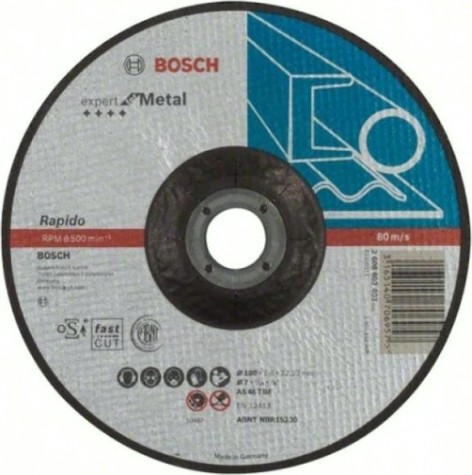 Отрезной круг по металлу BOSCH 180х1,6х22.2 мм AS46T-BF Expert for Metal Rapido [2608603399]