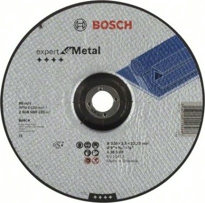 Отрезной круг по металлу BOSCH 230х2,5х22.2 мм A30S-BF выпуклый Expert for Metal [2608600225]