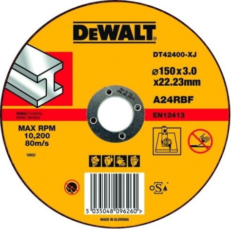 Отрезной круг по металлу DeWALT 150х3x22.2 мм DT42400-XJ
