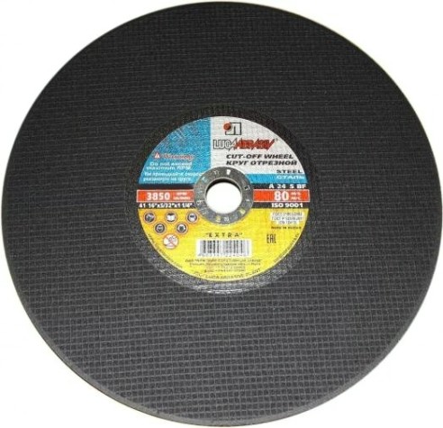 Отрезной круг по металлу ЛУГА 400х4,0х25,4 мм А 24 S BF (14А БУ)100 для рельс [D11004002540001]