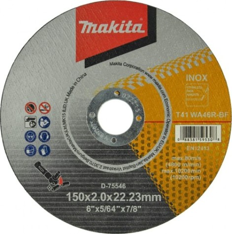 Отрезной круг по металлу MAKITA 150х2,0х22,2 мм WA46R [D-75546]
