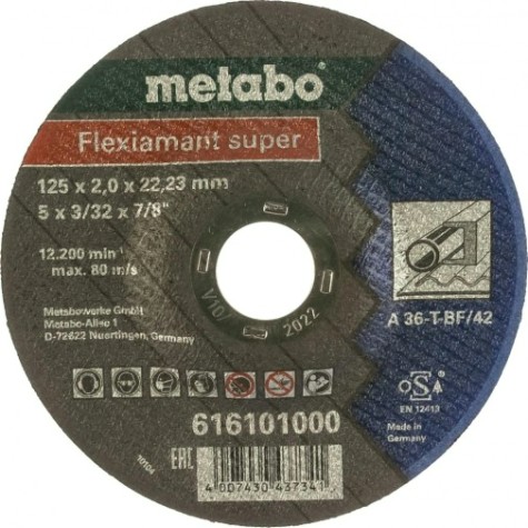 Отрезной круг по металлу METABO 125x2,0x22,23 мм Flexiamant [616101000]