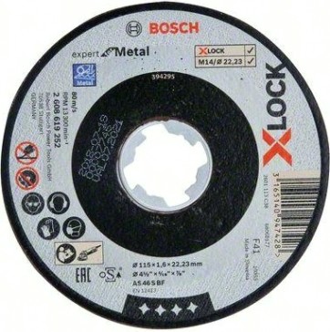Отрезной круг по металлу X-LOCK BOSCH 115х1,6х22.2 мм AS46S-BF Expert for Metal [2608619252]