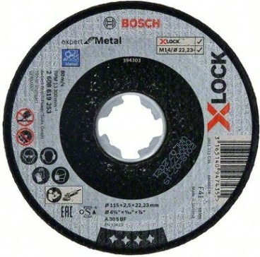 Отрезной круг по металлу X-LOCK BOSCH 115х2,5х22.2 мм A30S-BF Expert for Metal [2608619253]