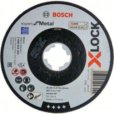 Отрезной круг по металлу X-LOCK BOSCH 125х1,6х22.2 мм AS46S-BF Expert for Metal [2608619254]