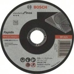 Отрезной круг по нержавеющей стали BOSCH 125х1,0х22.2 мм WA60T-BF Standard for Inox Rapido [2608603171]