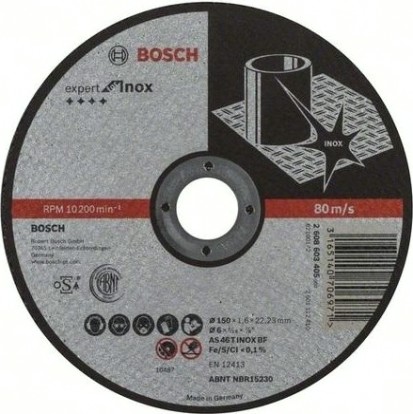 Отрезной круг по нержавеющей стали BOSCH 150х1,6х22 мм AS46TINOX-BF Expert for Inox [2608603405]