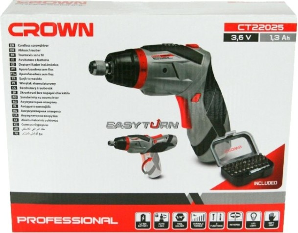Отвертка аккумуляторная Crown CT22025 Отвертка аккумуляторная Crown CT22025