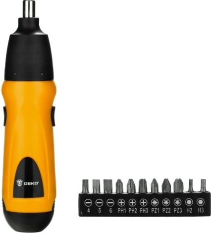 Отвертка аккумуляторная DEKO DKS-Li + набор бит (11 шт) [065-0661]