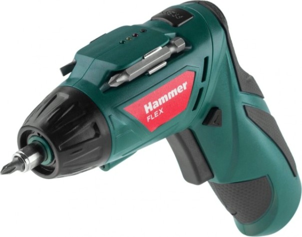 Отвертка аккумуляторная Hammer ACD3.6A с набором бит 1,3Ah Li-ion, 4Hм [102-007]