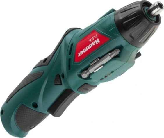 Отвертка аккумуляторная Hammer ACD3.6A с набором бит 1,3Ah Li-ion, 4Hм [102-007]