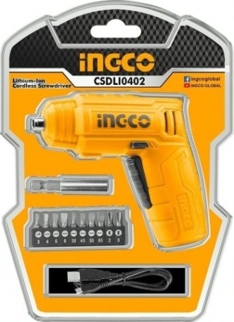 Отвертка аккумуляторная INGCO CSDLI0402