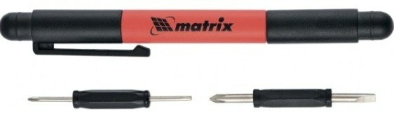 Отвертка Denzel 7711598 с комбинированными битами для точных работ, ph0-ph