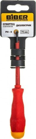 Отвертка диэлектрическая Biber 85595 PH 0х75мм [тов-079417]