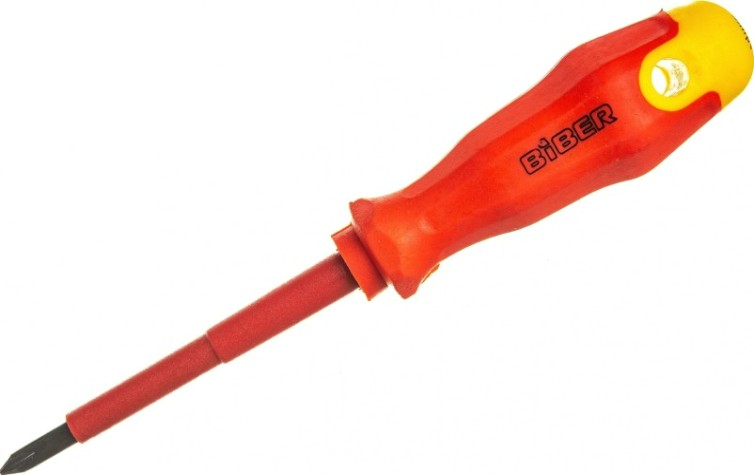 Отвертка диэлектрическая Biber 85596 PH 1х75мм [тов-079418]