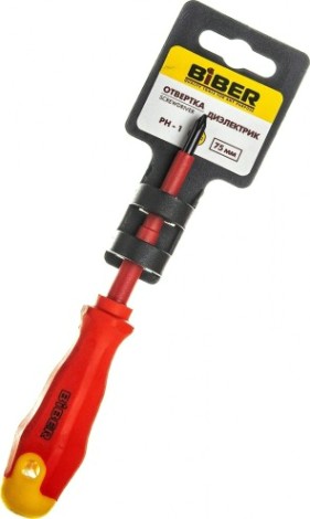 Отвертка диэлектрическая Biber 85596 PH 1х75мм [тов-079418]