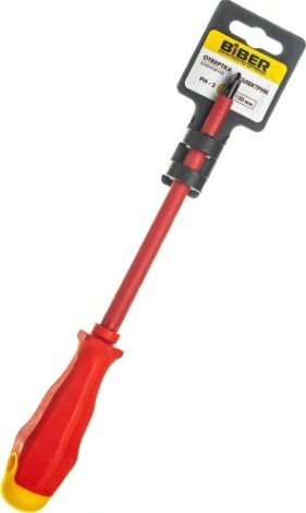 Отвертка диэлектрическая Biber 85598 PH 2х150мм [тов-079420]