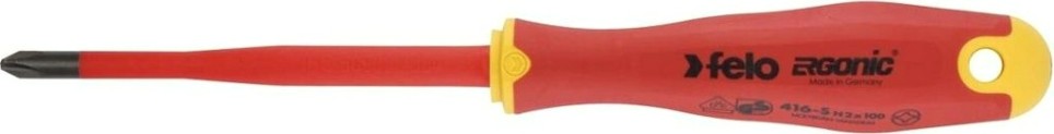 Отвертка диэлектрическая FELO Ergonic ph 2 +/- e-slim [41629390]