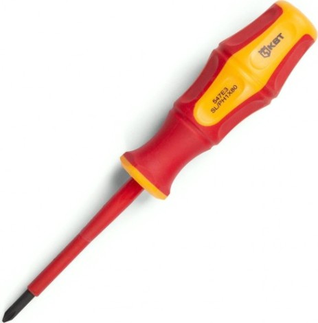 Отвертка диэлектрическая КВТ PH-FL 1х80 "Профи" [79776]