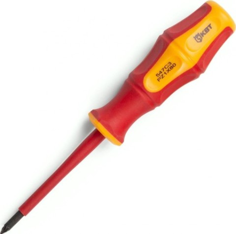 Отвертка диэлектрическая КВТ ПРОФИ 1000V PZ1 х 80 мм 78613 [78613]