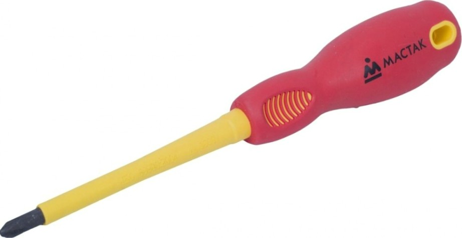 Отвертка диэлектрическая PHILIPS МАСТАК 041-02100EH №2, 100 мм, держатель Отвертка диэлектрическая PHILIPS МАСТАК 041-02100EH №2, 100 мм, держатель