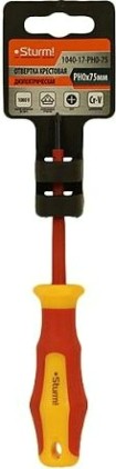 Отвертка диэлектрическая PHILIPS Sturm 1040-17-PH0-75 эрго ручка, ph0х75мм Отвертка диэлектрическая PHILIPS Sturm 1040-17-PH0-75 эрго ручка, ph0х75мм