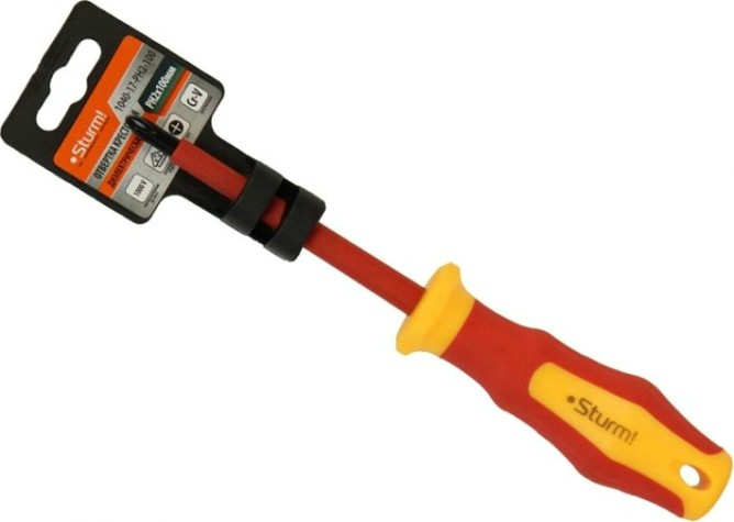 Отвертка диэлектрическая PHILIPS Sturm 1040-17-PH2-100 эрго ручка, ph2х100мм