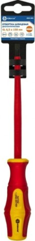 Отвертка диэлектрическая шлицевая Кобальт 646-461 ultra grip sl 6,5х150 мм cr-v, двухкомпонентная ру Отвертка диэлектрическая шлицевая Кобальт 646-461 ultra grip sl 6,5х150 мм cr-v, двухкомпонентная ру