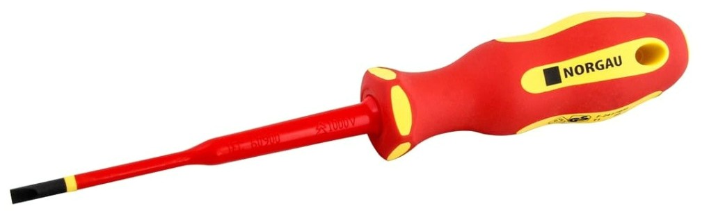 Отвертка диэлектрическая шлицевая Norgau 3,5х100мм vde slim n172 [067063135]