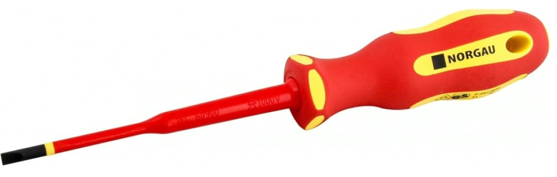 Отвертка диэлектрическая шлицевая Norgau 4,0х100мм vde slim n172 [067063140]