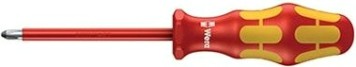 Отвертка диэлектрическая WERA Kraftform Plus 100 VDE 1000 V 165i PZ0 х 80 мм WE-006160 [WE-006160]