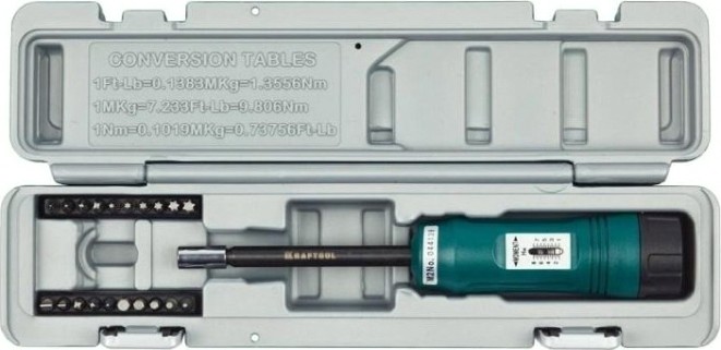 Отвертка динамометрическая KRAFTOOL 64030 1-8 Нм, точность +/-6%