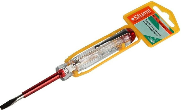 Отвертка индикаторная Sturm 1040-02-VT 130 мм, 100-500в, прямой шлиц