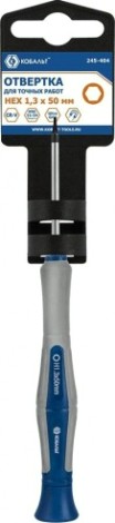 Отвертка Кобальт 245-404 для точных работ ultra grip hex 1.3х50 мм cr-v, дв Отвертка Кобальт 245-404 для точных работ ultra grip hex 1.3х50 мм cr-v, дв