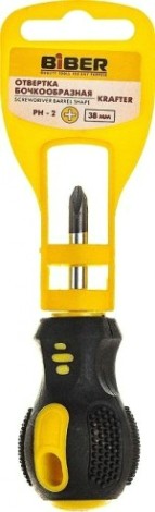 Отвертка крестовая Biber Крафтер 86024 CrV сталь ph 2х38мм (бочка) [тов-141916]