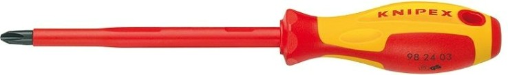 Отвертка крестовая диэлектрическая KNIPEX 982404 1000 V, PH4 х 400 мм [KN-982404]