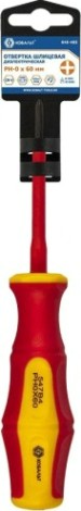 Отвертка крестовая диэлектрическая Кобальт 646-485 ultra grip ph-0х60 мм cr-v, двухкомпонентная рукоя Отвертка крестовая диэлектрическая Кобальт 646-485 ultra grip ph-0х60 мм cr-v, двухкомпонентная рукоя