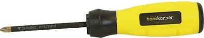 Отвертка крестовая HANSKONNER HK1040-16-PH1-75 алмазн. наконечник Отвертка крестовая HANSKONNER HK1040-16-PH1-75 алмазн. наконечник