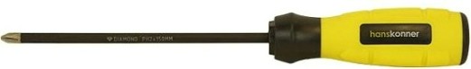Отвертка крестовая HANSKONNER HK1040-16-PH2-150 алмазн. наконечник Отвертка крестовая HANSKONNER HK1040-16-PH2-150 алмазн. наконечник