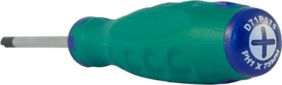 Отвертка крестовая JONNESWAY D71P175 ANTI-SLIP GRIP, PH1 х 75 мм [049950]