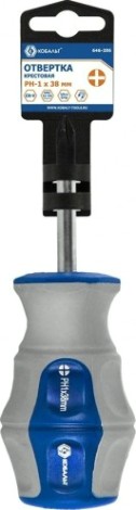 Отвертка крестовая Кобальт 646-386 ultra grip ph-1х38 мм cr-v, двухкомпонентная рукоя Отвертка крестовая Кобальт 646-386 ultra grip ph-1х38 мм cr-v, двухкомпонентная рукоя